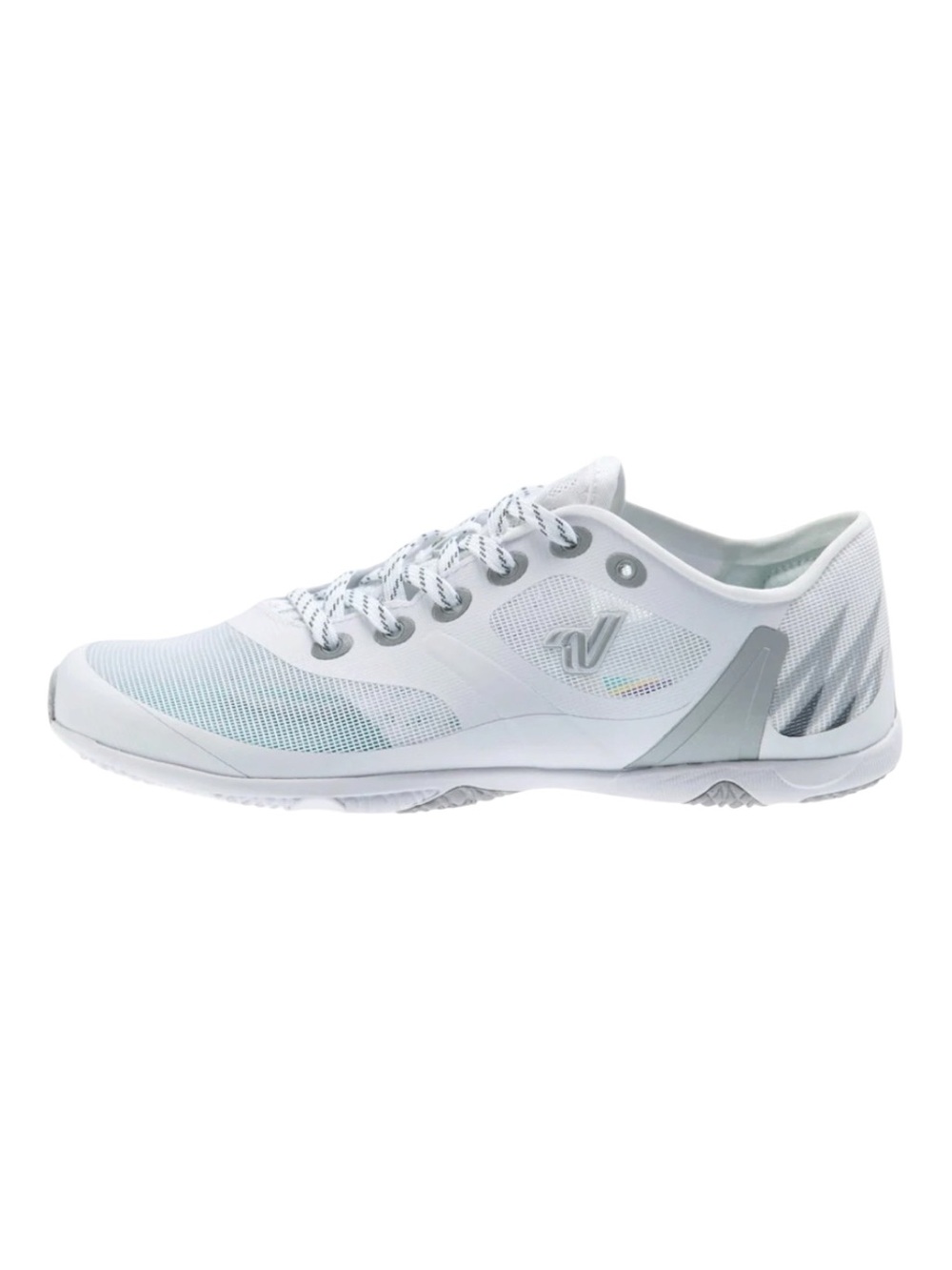 Varsity Ascend cheerleading shoes with gray accents white 4.5